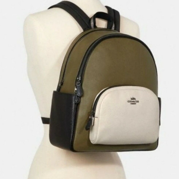 Coach Olive and Cream Backpack - Picture 1 of 9